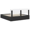 Bed Frame with Drawers Black 180 x 200 cm Particleboard