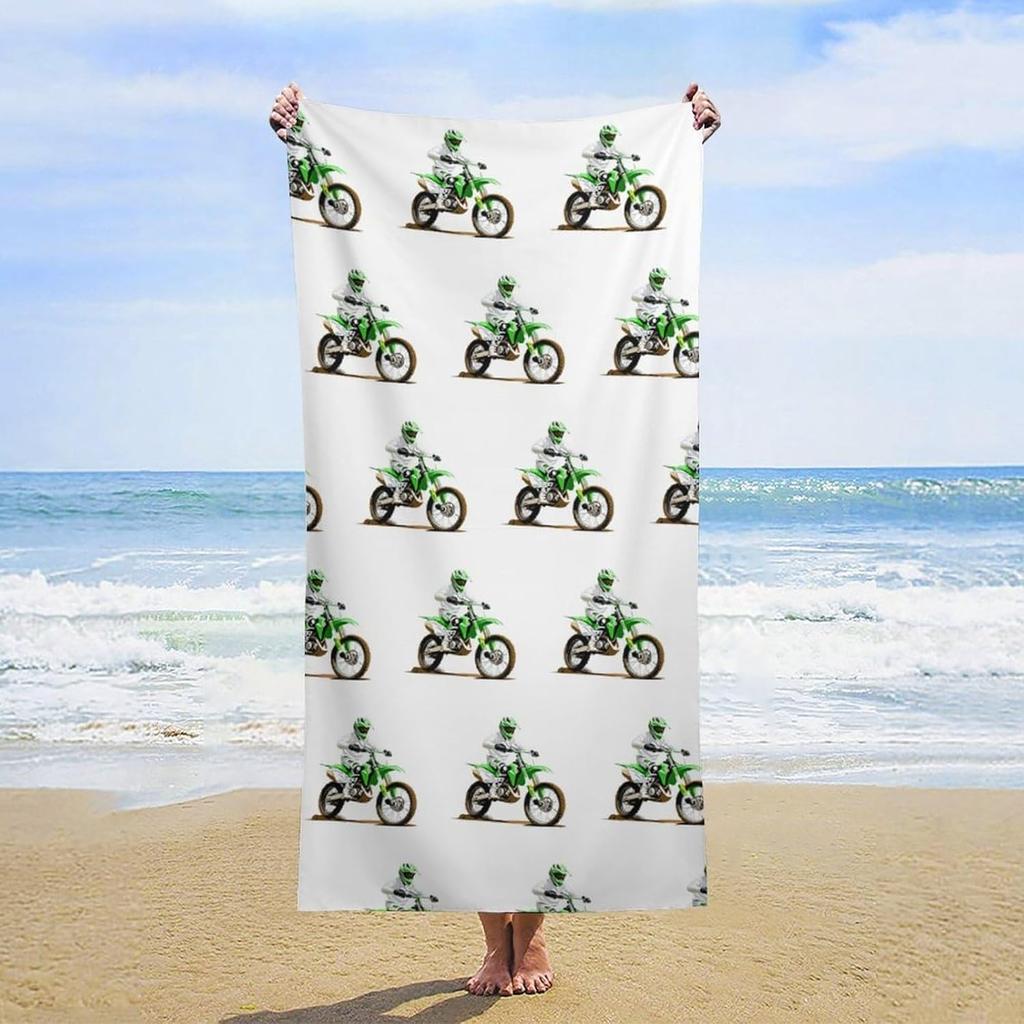 Day of The Dead Kitty Cat Sugar Skull Beach Towel, Cute Oversized Quick Dry Absorbent, Sand Free Lightweight Travel Pool Mat