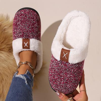 Winter Warme Damen Hausschuhe Pantoletten Flauschige Hausschuhe Damen Fell Plüsch Damenhausschuhe Leichtes Damen Schuhwerk Hausschuhe