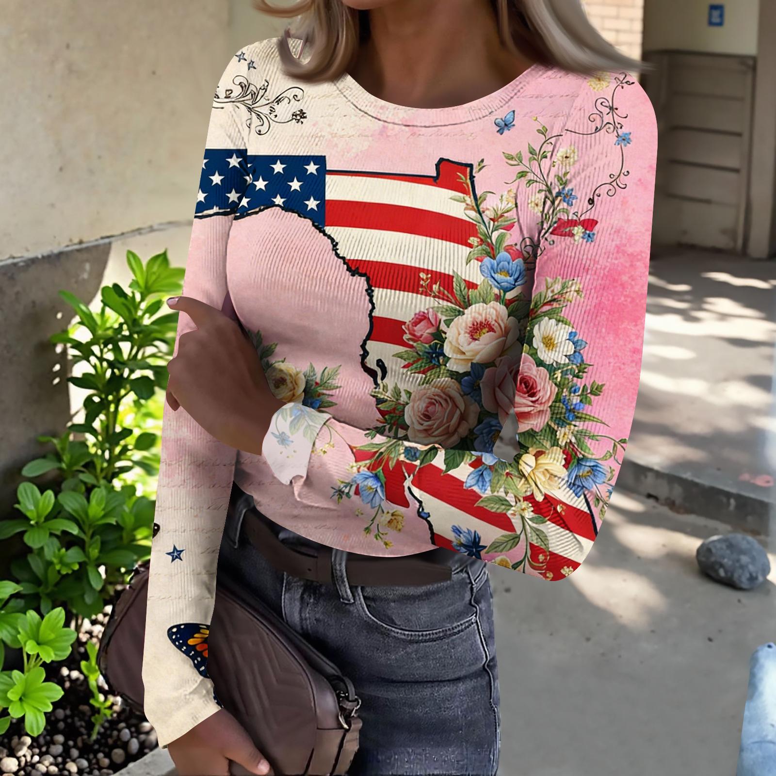 Женская зимняя облегающая футболка, модная повседневная, с принтом, с круглым вырезом, пуловер, топ с длинным рукавом XL розовый