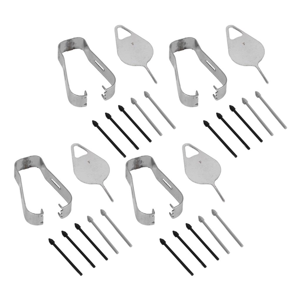 4 Sets Stylus-Stiftspitzen Idealer Ersatz 20 Spitzen 4 Fingerhüte 4 Pinzetten Touch-Stylus-Stiftspitzen für Galaxy Tab S6 T860 T865
