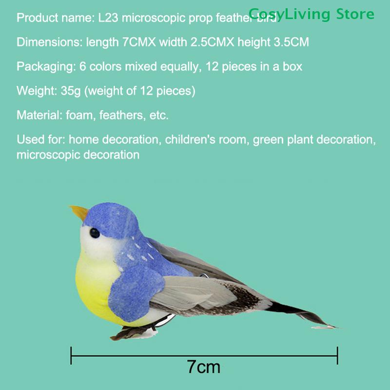 1Pcs Artificial Feathered Bird For Garden And Landscaping Decoration
