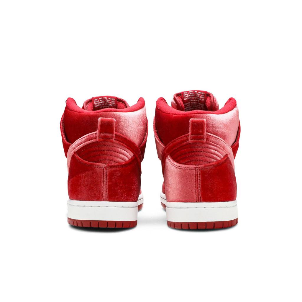 Nike SB Dunk High PRM 'Red Velvet' (Unisex) Gym Red / Gym Red-white Skate Shoes 313171 661