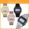 Relógio Digital LED Elegante e Moderno WR F91w Pulseira de Aço A159 Relógio da Moda