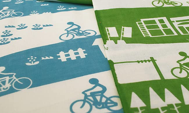 Dyeing Anbo Tenugui Authentic Dyed Cotton Tokuoka Made in Japan 35cm x 100cm "Cycling Blue" 100%