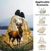 1pc. Majestic Deer Forest Scene Blanket - Perfect for Home, Office, Outdoor Use, Gift Idea, Suitable for All Seasonsz041727