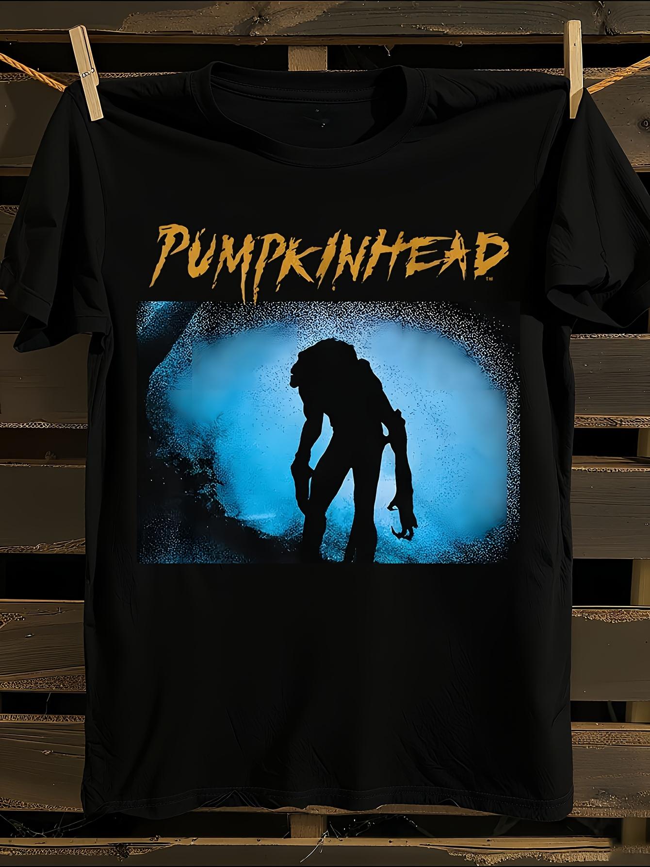 

Pumpkinhead Silhouette T-Shirt Mens Tshirt Womens Tshirts with Letters Print Short Sleeves T-Shirt Casual Street Tee Shirt Top L
