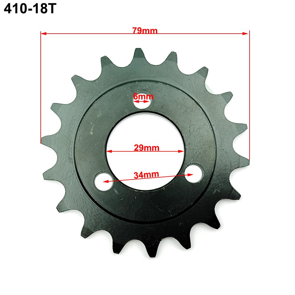 Motorcycle #410 -18T 22T 25T 28T sprocket fixed gear instead of disc brake transmission gear for electric scooter bicycle bicycl 410-18t