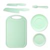 Kindergarten Safe Knife & Portable Cutting Board Set for Baby Food Preparation