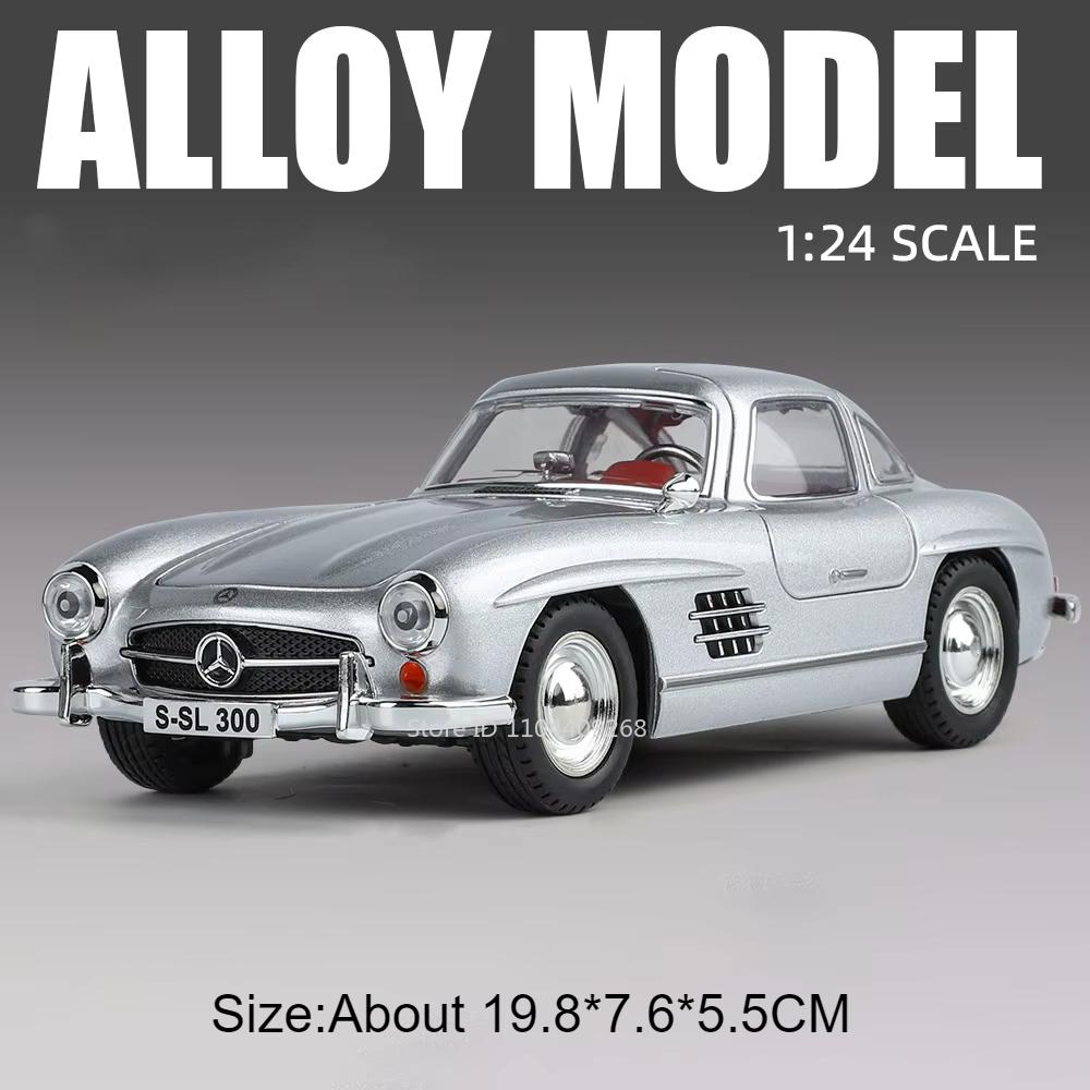 1:24 Scale ONE 300SL Sports Car Toy Model Pull Back Sound Light Shock Absorption Simulation Supercar Models Kids Presents