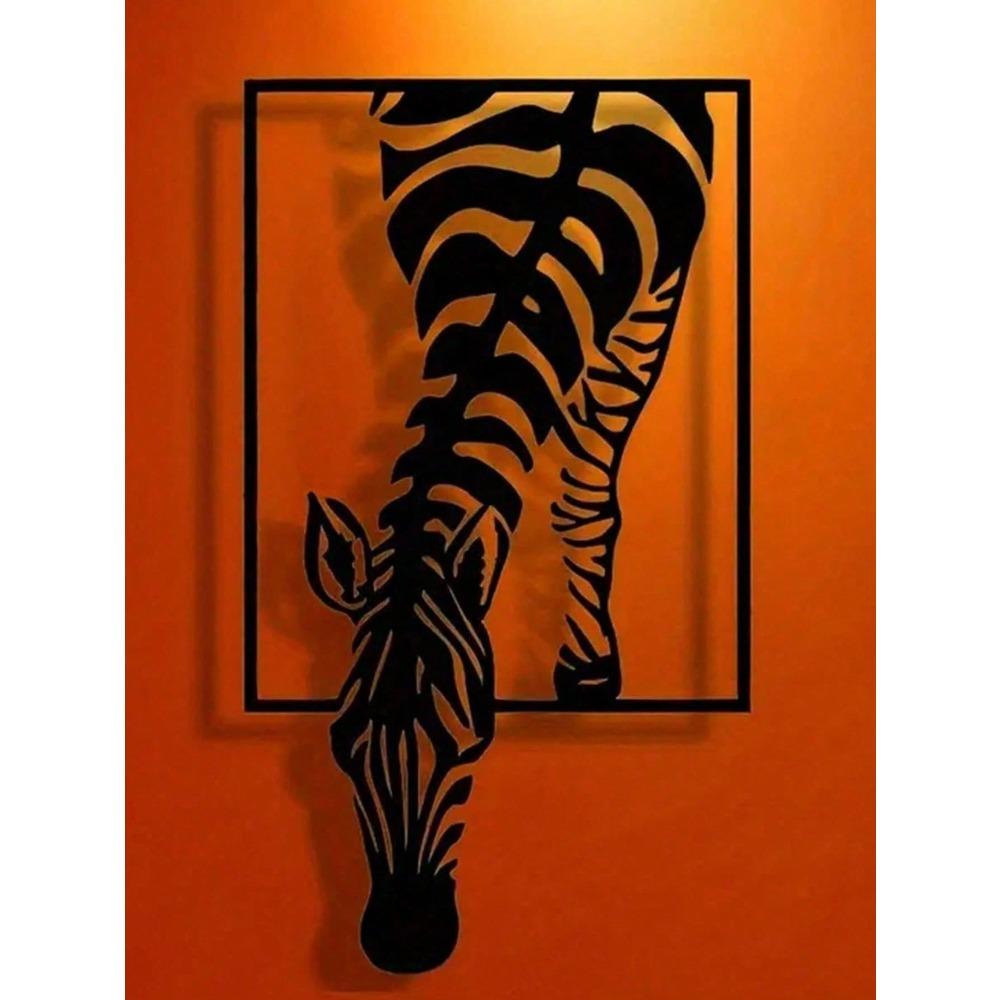Forged Metal Zebra Wall Decor Modern Farmhouse Bohemian Animal Art