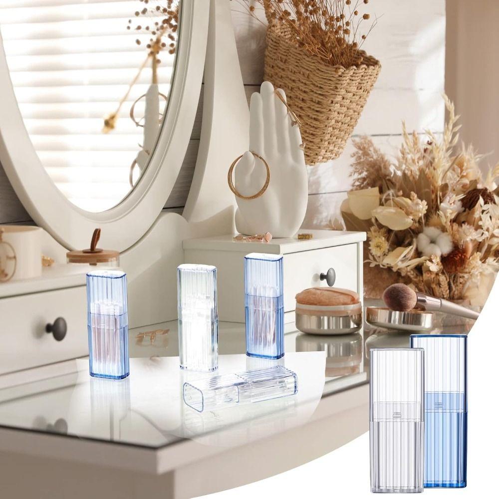 Plastic Cotton Swab Holder Storage Box Pick Dispenser  for Teeth Cleaning Cotton Swab