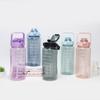 Elegant And Simple 2l Pc Material Water Bottle With Straw Perfect For Hydration On-the-go