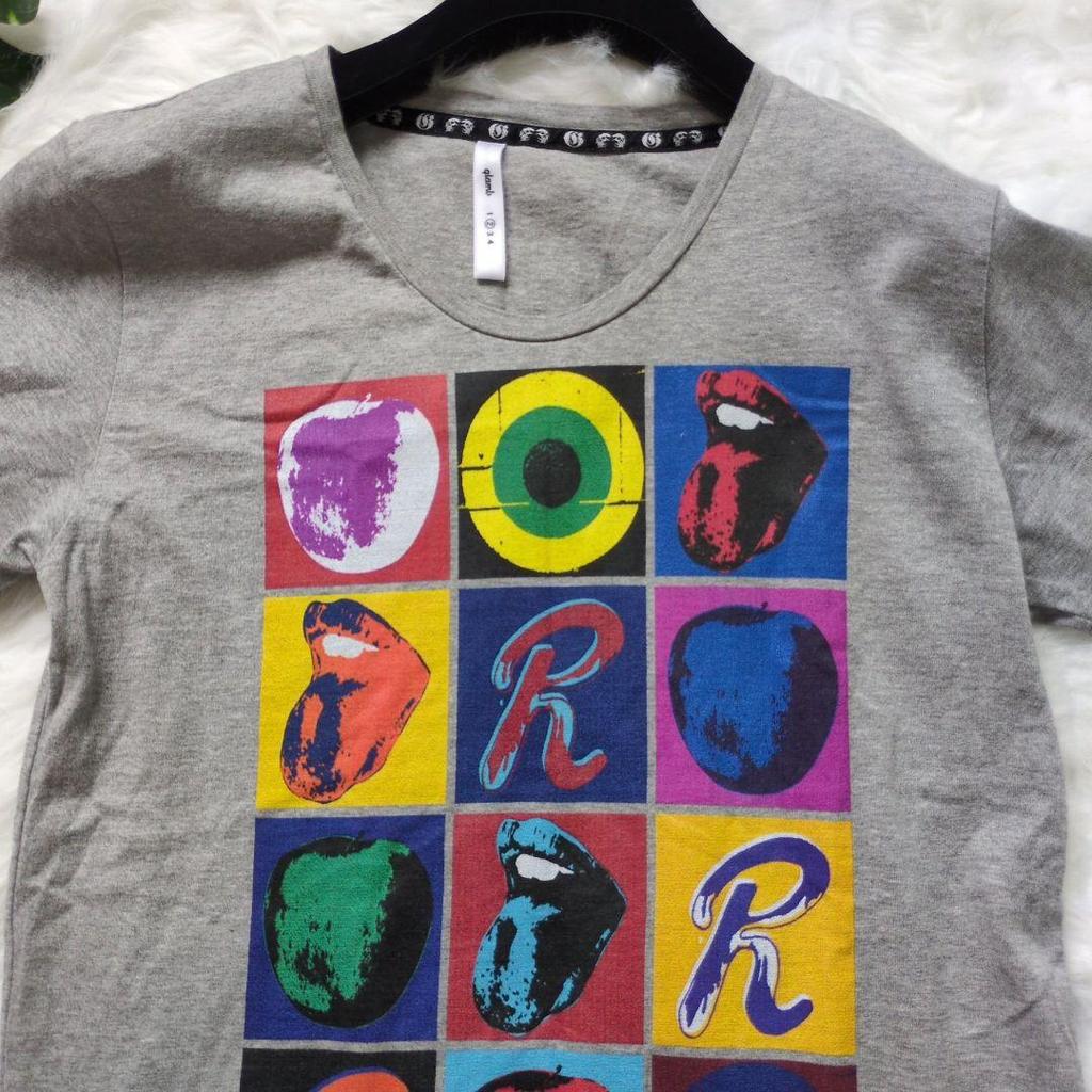 [USED] The Rolling Stones glamb t-shirt, grey 2