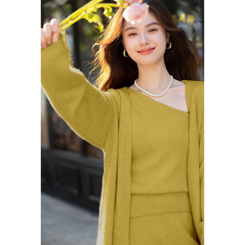 Mokana Women's Knitted Top & Mid-Length Skirt Set