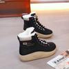 High-top velvet sports women's cotton boots autumn and winter new versatile thickened warm cotton shoes non-slip