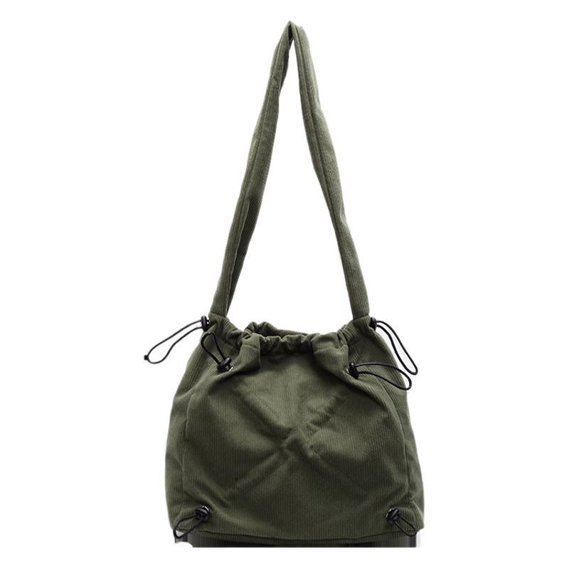 Trendy Cloth Bag Large Capacity Fashion Solid Color Shoulder Bag Casual Messenger Bag Pleated Commuter Tote Bag