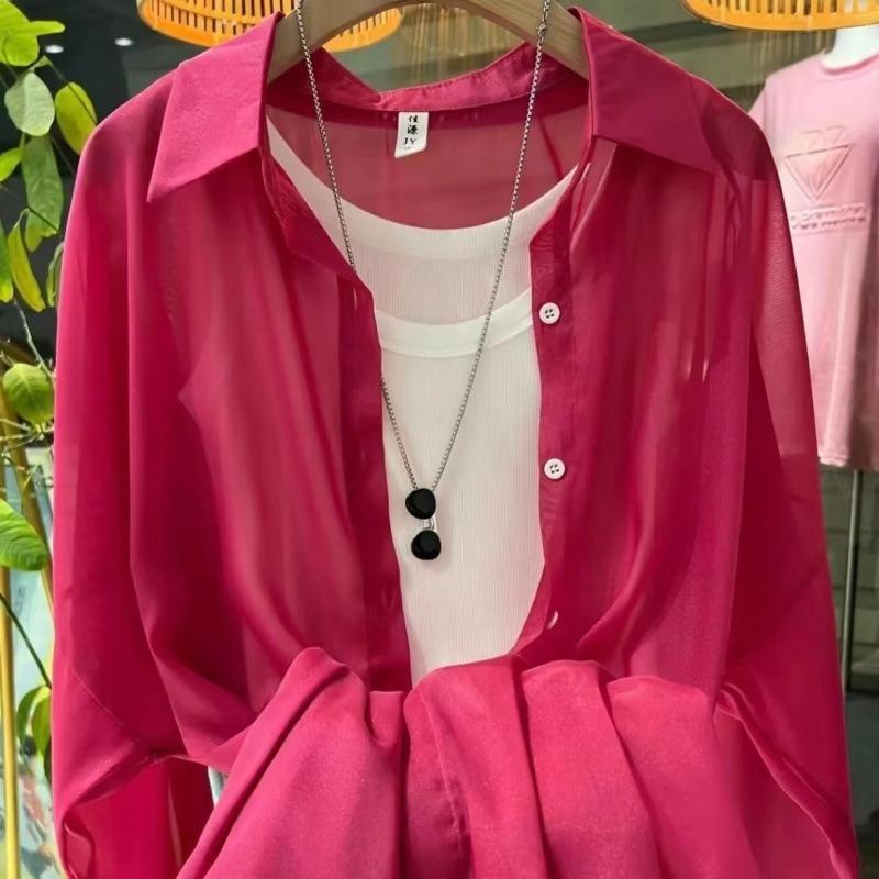Sun Protection Clothing Thin Coat Women's New Summer Loose Breathable Ice Silk Chiffon Shirt