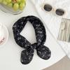 Silk scarf new fashion neck protection small shawl retro literary scarf double-sided floral headscarf headband cotton and linen square scarf