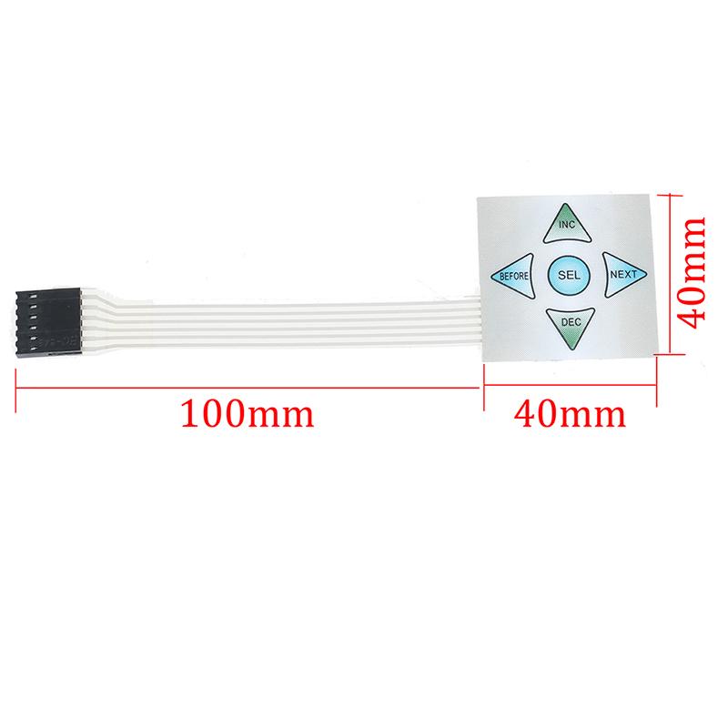 5klávesová maticová 1x5 membránová klávesnice Panel ovládací klávesnice 40*40 mm