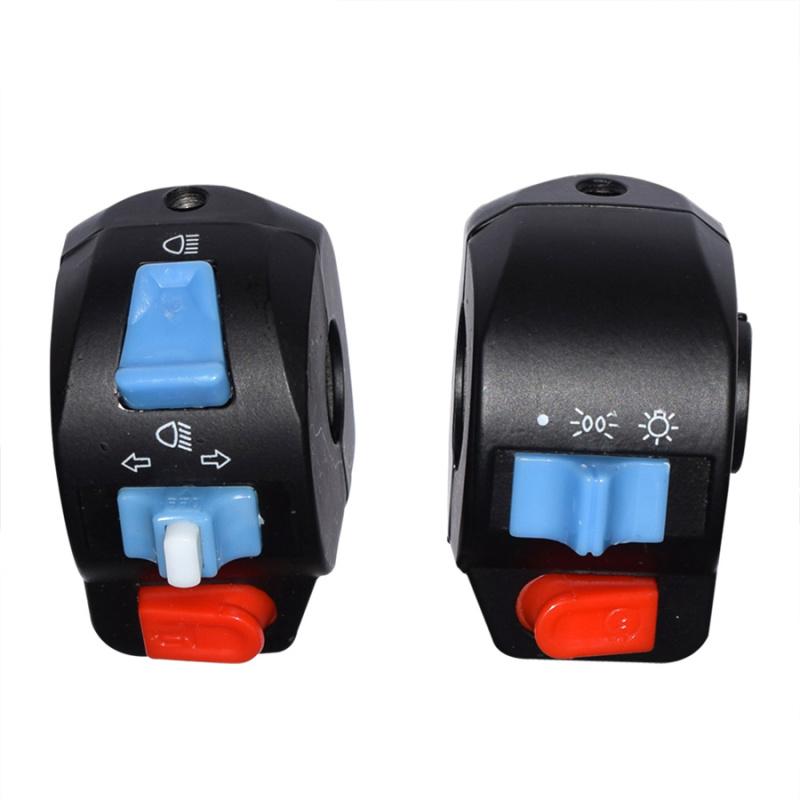 1 Pair 7/8" Motorcycle Bikes Handlebar Controller Switch For Horn Electric Start