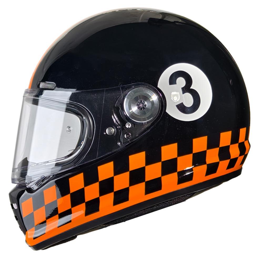 Vintage Full Helmet Four Seasons Men's and Women's Light Commuter Fiberglass Carbon Fiber Cruise Locomotive Motorcycle Helmet