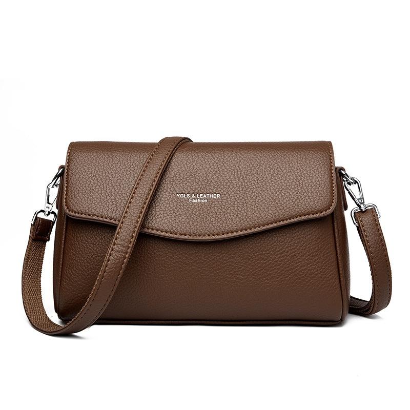 Fashion retro messenger women's bag, new wear-resistant medium mother bag, simple and atmospheric commuter hand shoulder bag