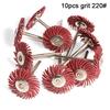 10pc 1Inch Radial Bristle Disc Kit Abrasive Brush 1/8" 3mm Shank two layer Detail Polishing Wheel for Rotary Tool Accessories
