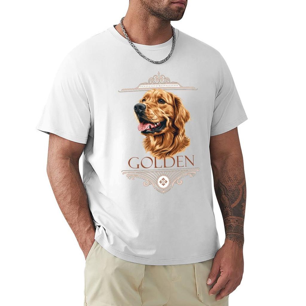 Golden Retriever Classic Design Tshirt Comfortable Workout Short Sleeve Shirt