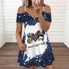 Ladies Spaghetti Strap Oversized Dress Watercolor Floral Printed Summer Loose Gown