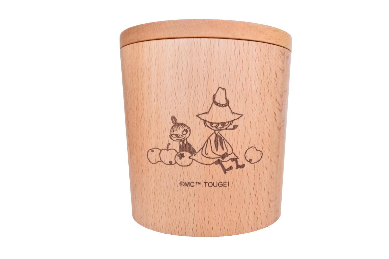 

TOUGEI Canister Little Natural Wood Moomin Series 250ml Wooden Storage Container (Snufkin & My) бежевый