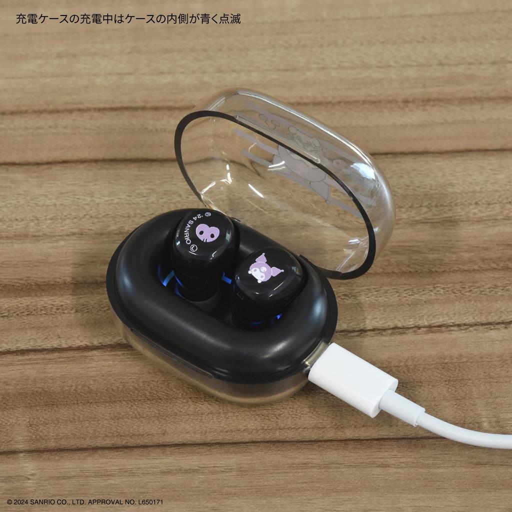 Gourmandise Sanrio Characters True Wireless Stereo Earphones Kuromi SANG-458KU