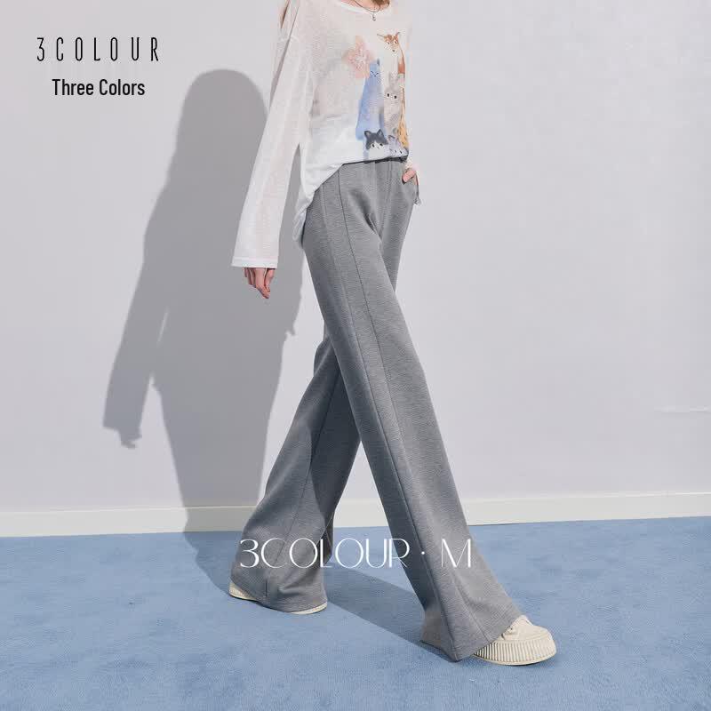 Sancai 2026 Autumn High-Waist Micro Flare Casual Pants L
