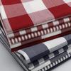 Plaid Cotton Linen Tablecloth and Cushion Fabric Set