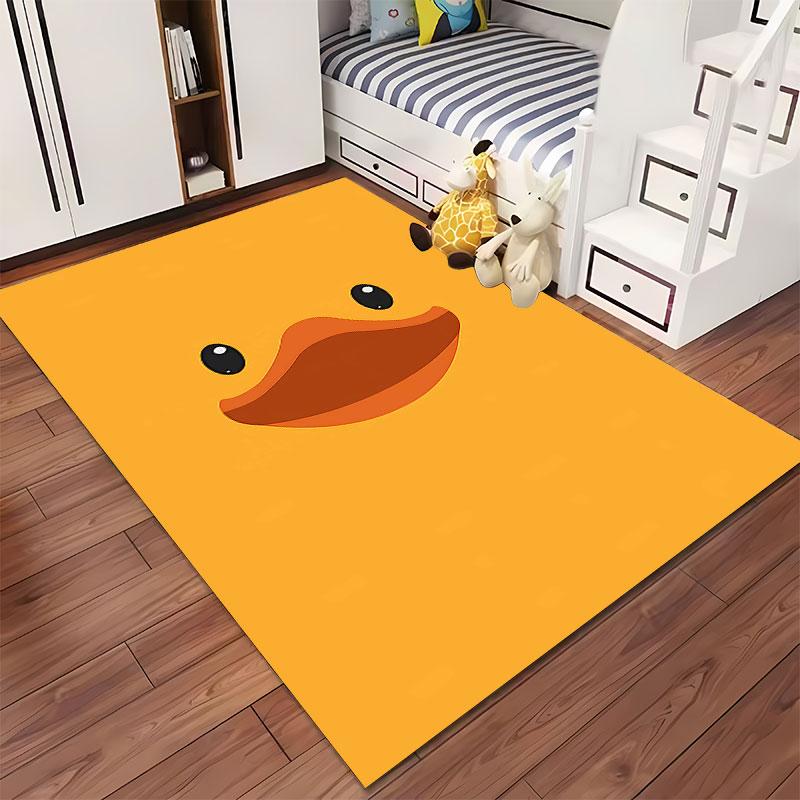 Cute Cartoon Duck Face Carpet Suitable As a Non-slip Mat for the Living Room or Bedroom Sofa