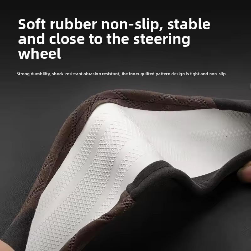 38cm Suede Steering Wheel Cover for LEXUS F Sport ES GX LX LBX LM NX RX RZ UX TX LS500h IS300 - Winter Anti-Freezing Car Grip