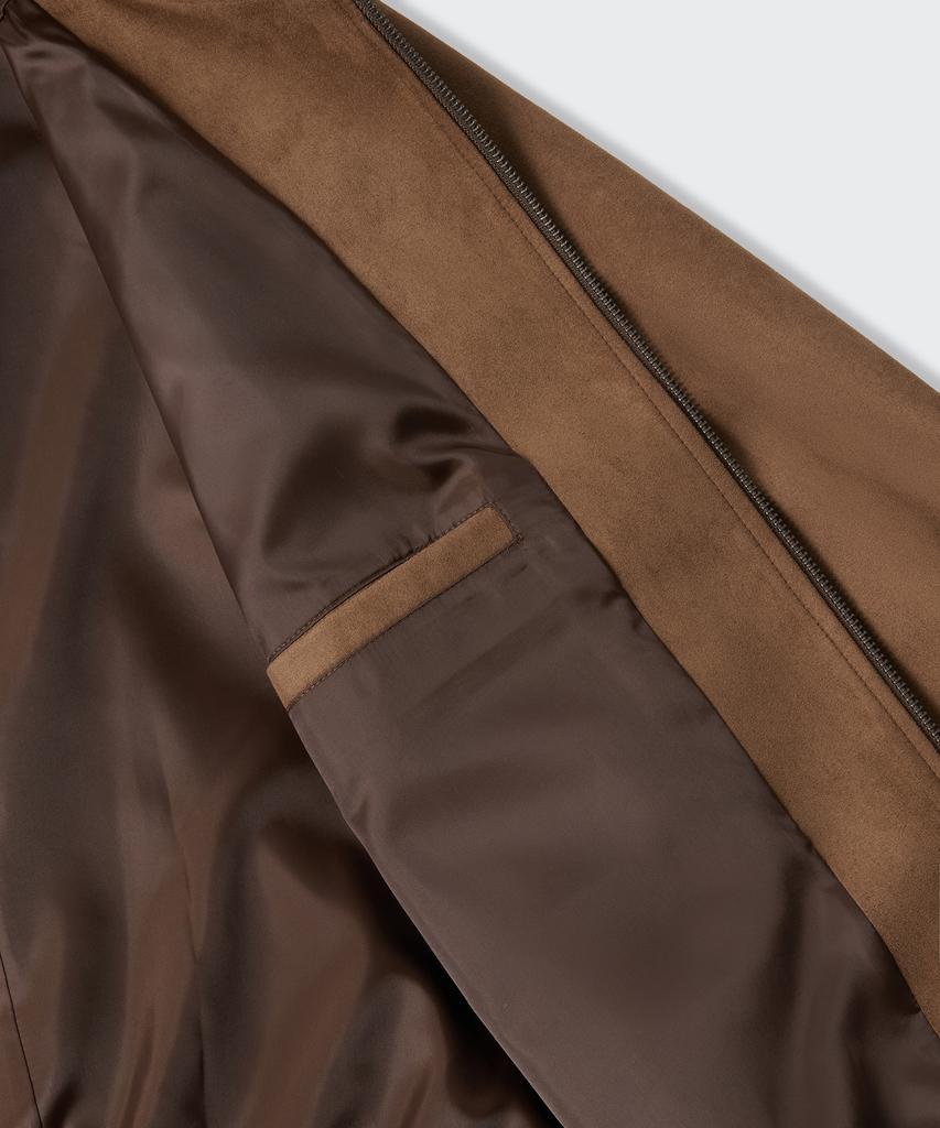 Musinsa Standard Synthetic Suede Minimal Blouson Jacket [Light Brown]