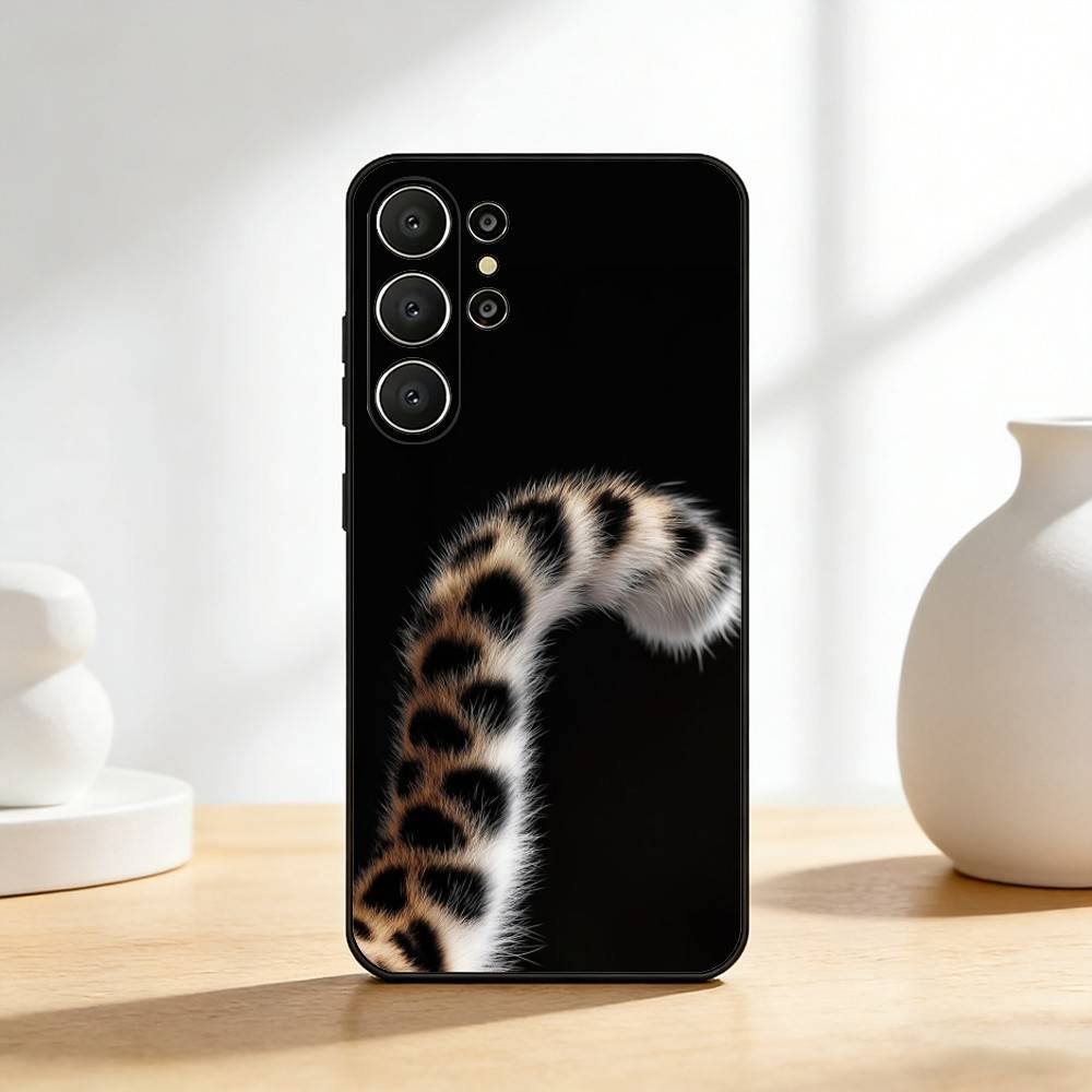 L-Luxury L-Leopard Print Fashion Phone Case For Samsung S26,S25,S24,S21,S22,S23,S30,Ultra,S20,FE,Lite,10,9,Black Cover Samsung S21fe