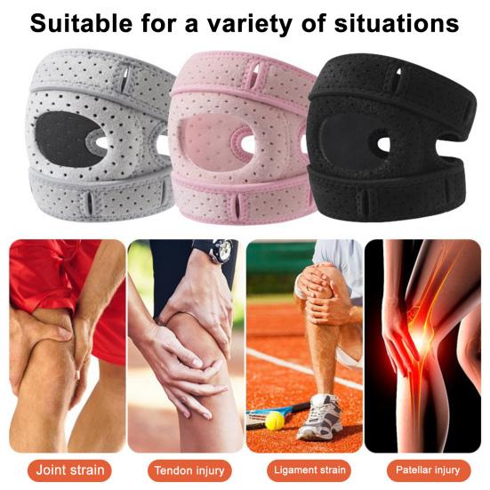 Knee Brace for Pain Relief Dual Patellar Tendon Support Strap for Meniscus Tear Arthritis MCL ACL Schlatter Adjustable Nylon Knee Strap for