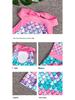 New Girls' Fish Scale Gradient One-Piece Swimsuit with Skirt for Children