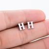 Fashion 1Pair Girls For Women Personalized Simple Stainless Steel Fashion 26 Letters Earrings A-Z Alphabet Jewelry