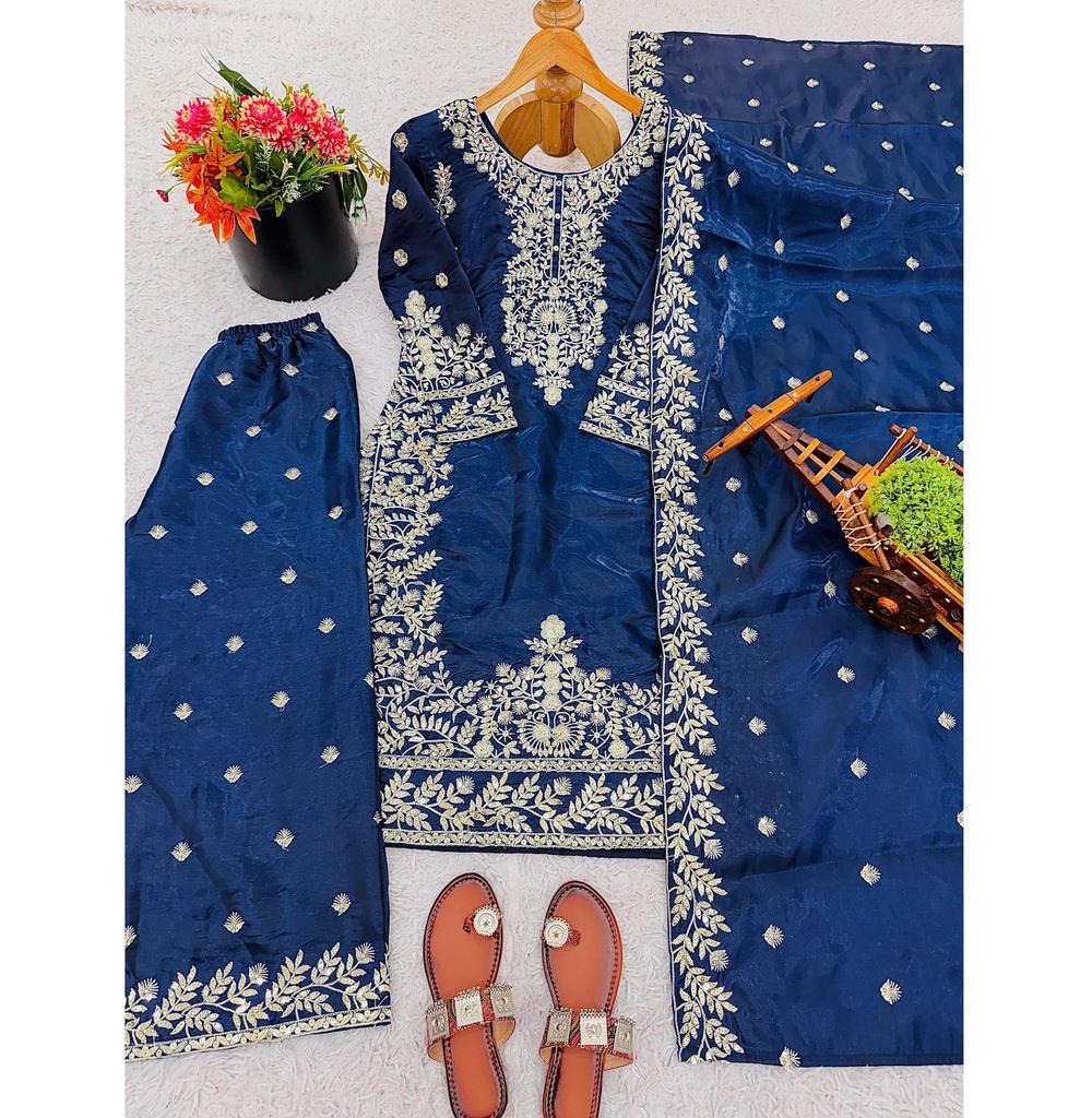 Indian Bollywood Salwar Kameez Palazzo Set Women Designer Gmy Silk Salwar Suit Dress