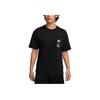 Nike Losse basketbal T-shirt met alfabetprint Korte mouw Heren Tops Zwart FD0061-010