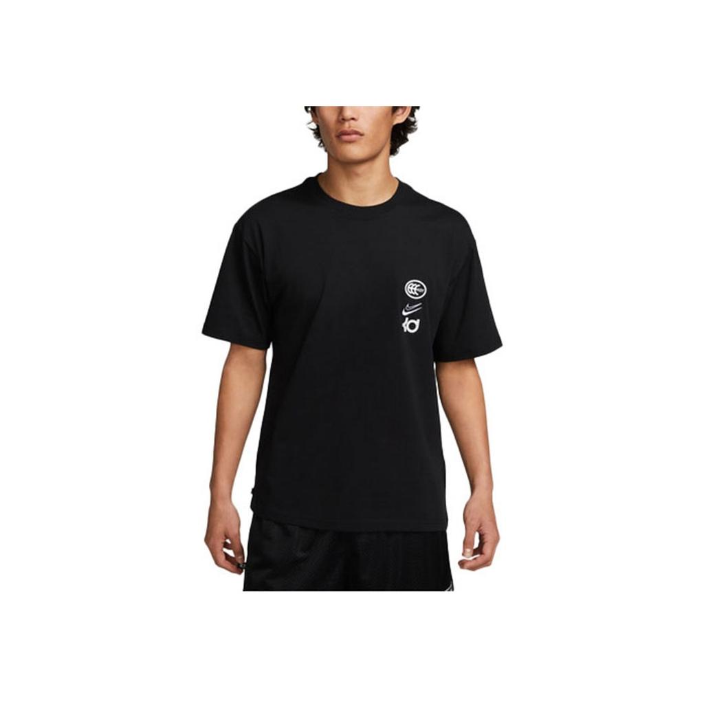 Nike Losse basketbal T-shirt met alfabetprint Korte mouw Heren Tops Zwart FD0061-010