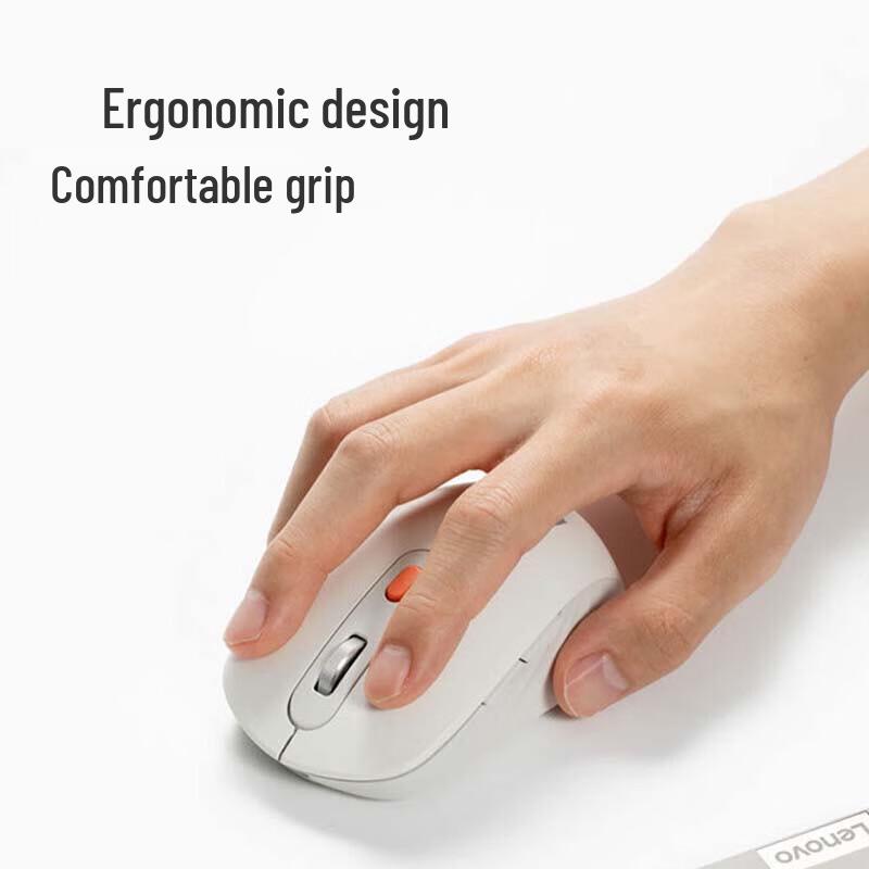 Lenovo Dual-Mode Wireless Bluetooth Rechargeable Ergonomic Mouse
