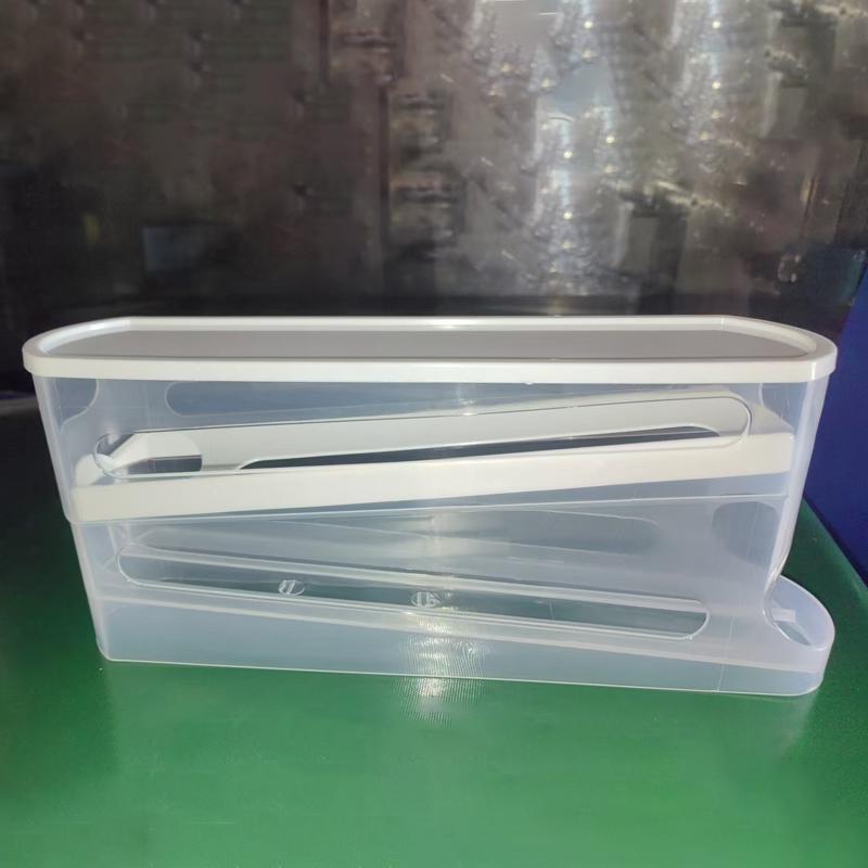 

Double Layer Automatic Rolling Egg Storage Container 12-14 Eggs Hinged Design PP PET Space Saver Rack for Refrigerator Kitchen