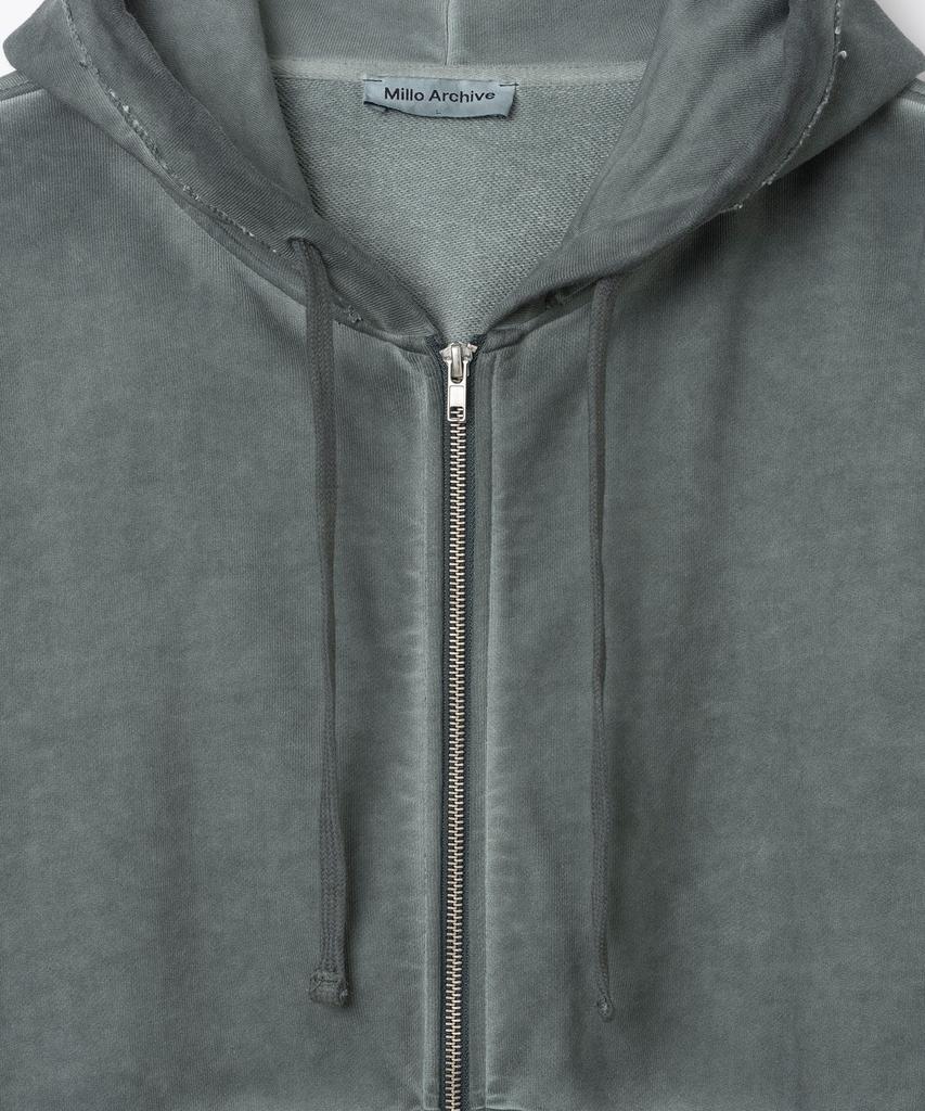 Millo Archive Spread Easy Washed Zip-Up Hoodie [Fade Green]