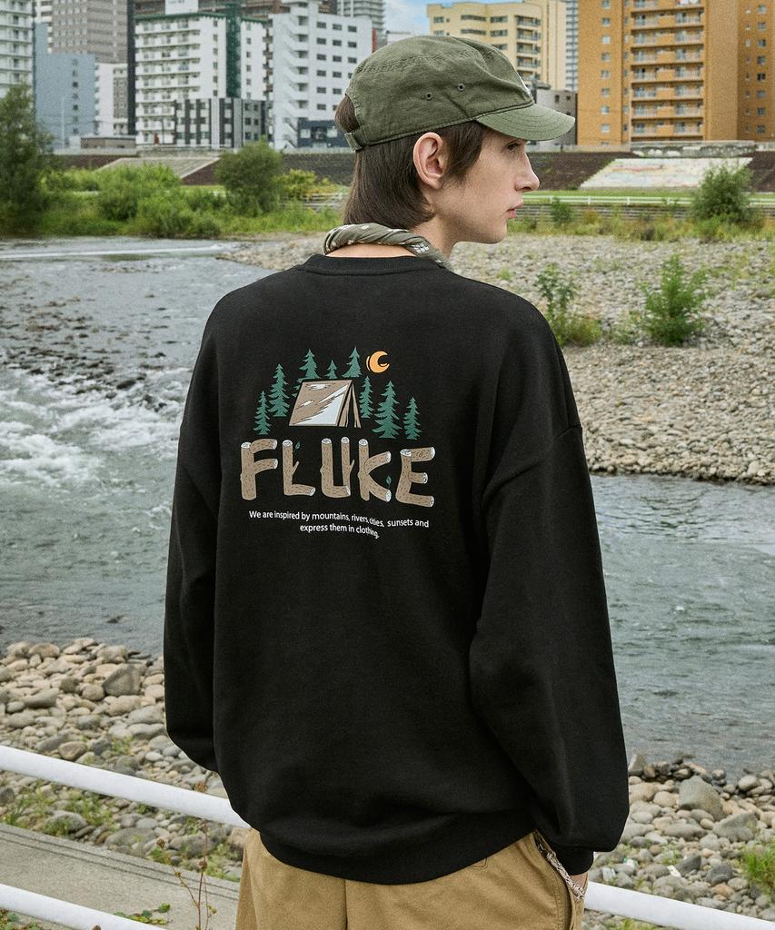 Peullukeu Forest Wood Logo Sweatshirt Black Fmt3055-Z