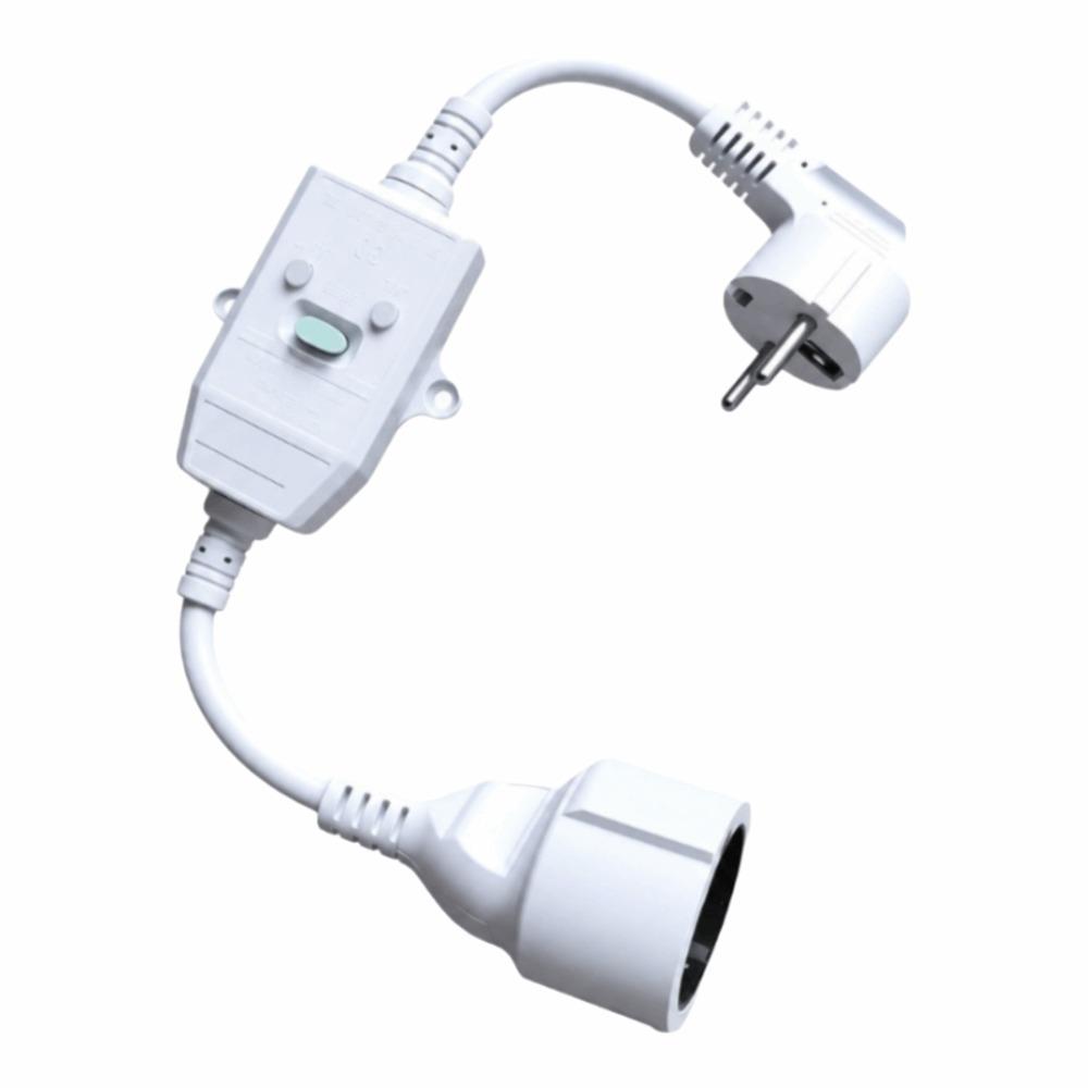 EU Safety RCD Plug 16A 10mA Electric Water Heater Plug Leakage Protection Plug Bathroom Use