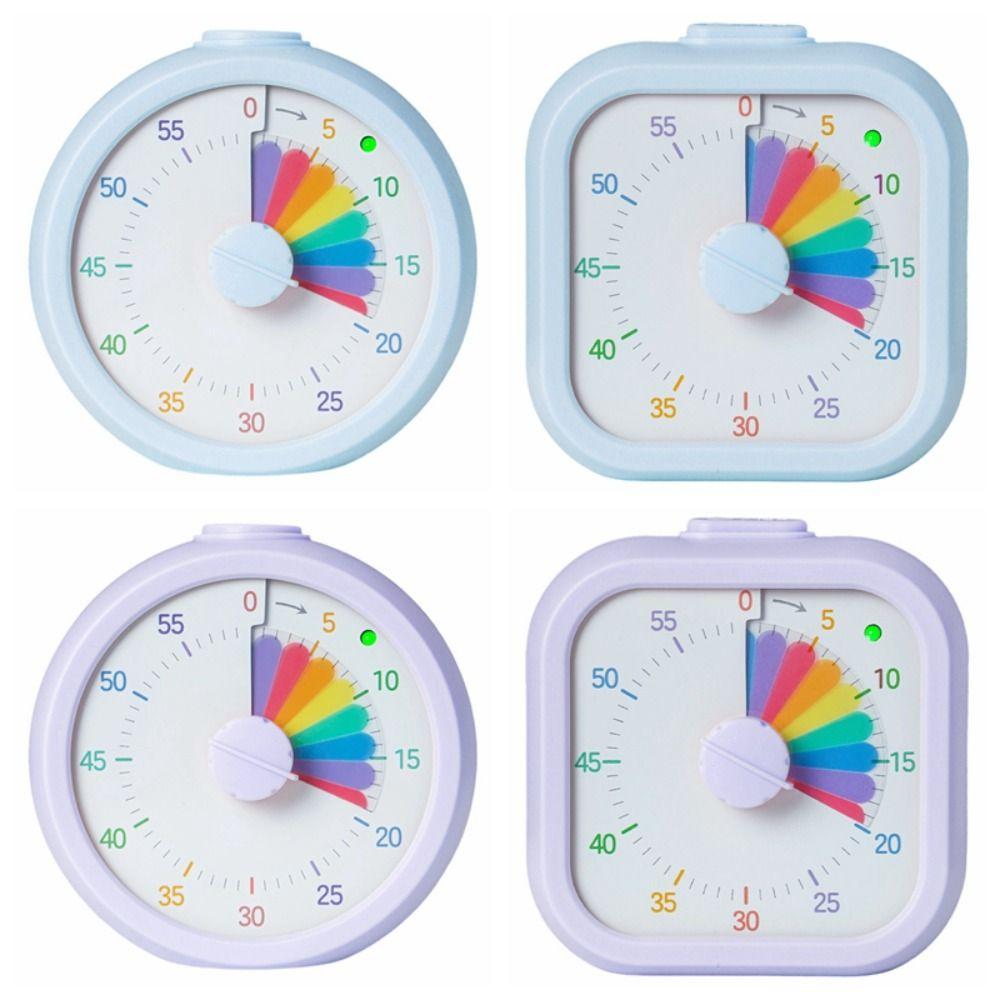 Silent Pause Function Visual Timer for Kids Rainbow Pattern Countdown Timer  Time Management Tool